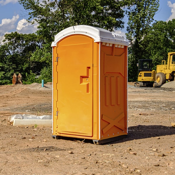 can i customize the exterior of the porta potties with my event logo or branding in Bittinger